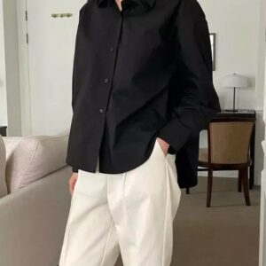 BLACK BUTTON DOWN SHIRT