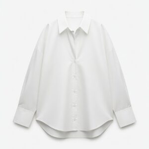 WHITE BUTTON DOWN TEE