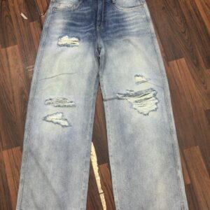 DAMAGE BAGGY WASHED JEANS