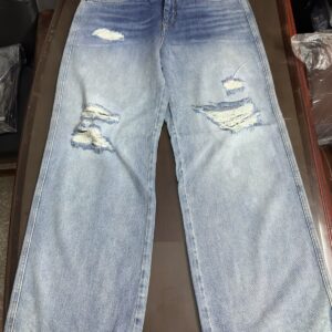 DAMAGE BAGGY WASHED JEANS