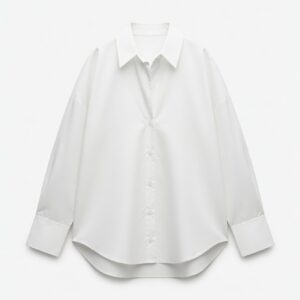 WHITE BUTTON DOWN TEE