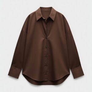 COFFEE BROWN BUTTON DOWN SHIRT