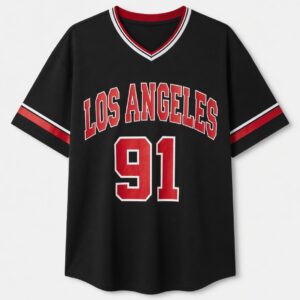 LA 91 DOWN SHOULDER TEE